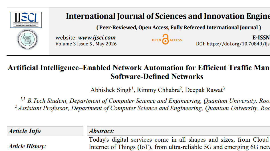 AI-SDN Traffic Management